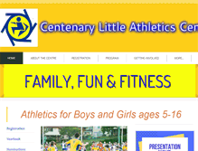 Tablet Screenshot of centenarylittleathletics.com